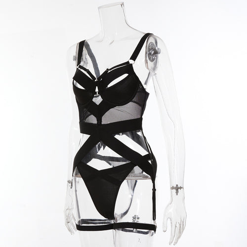 Black Dark Style Sexy Lingerie-Side Show